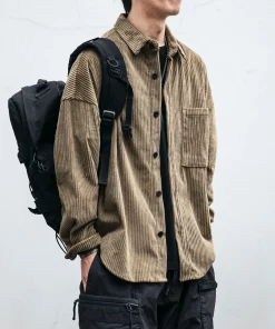 Chemise en velours côtelé pour hommes
