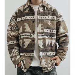 Chemise en laine lourde Vintage pour hommes