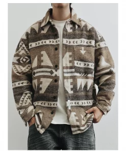 Chemise en laine lourde Vintage pour hommes