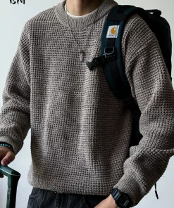 Pull en tricot épais de Style japonais pour hommes – Image 2