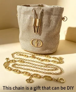 Sac seau Dior à texture tissée scintillante Femmes – Image 4