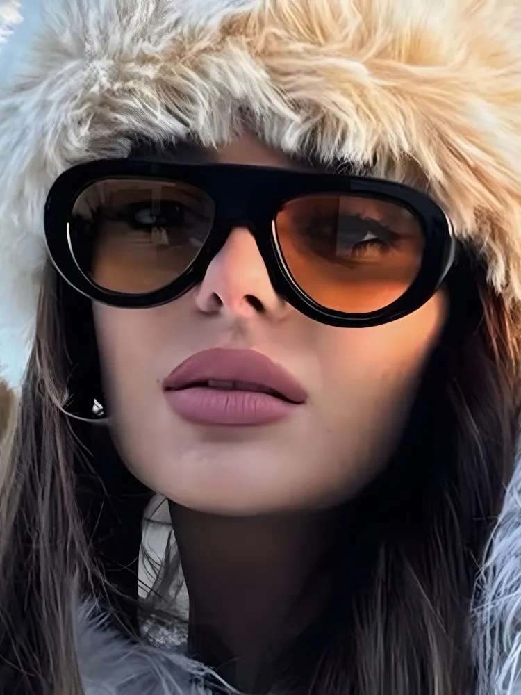 Lunettes de soleil rondes Mode rétro – Image 4