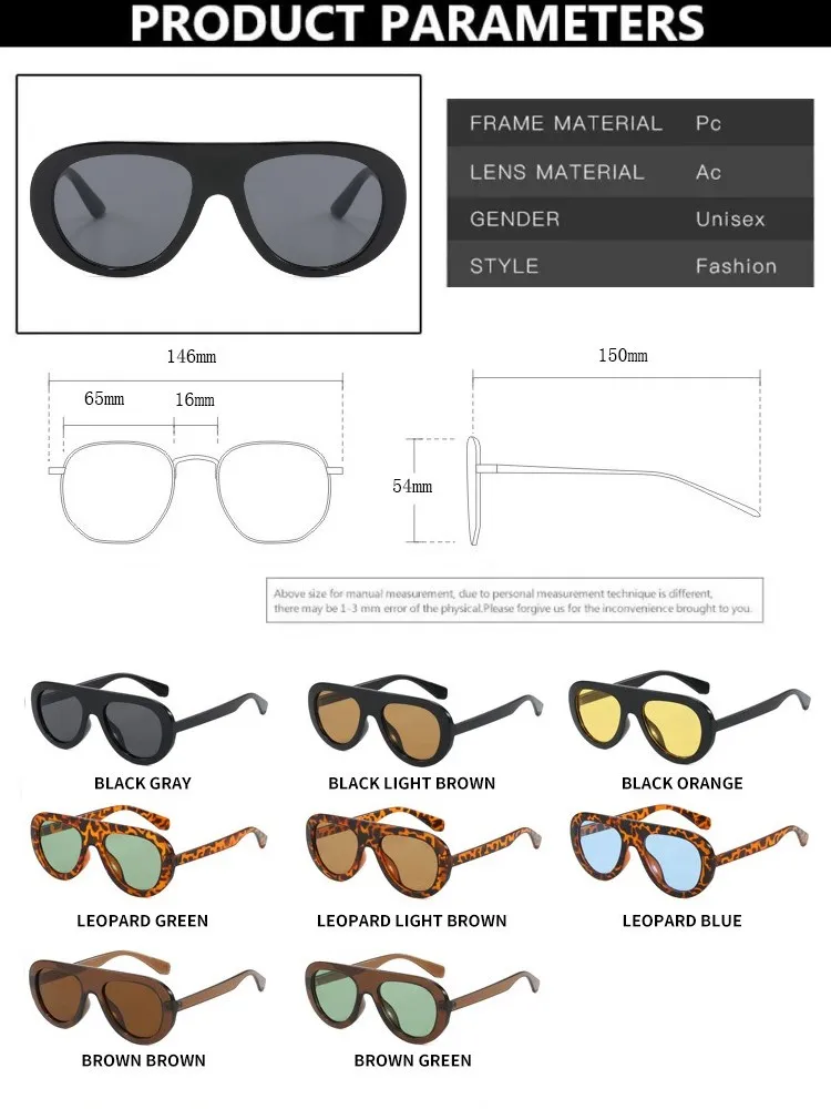 Lunettes de soleil rondes Mode rétro – Image 5