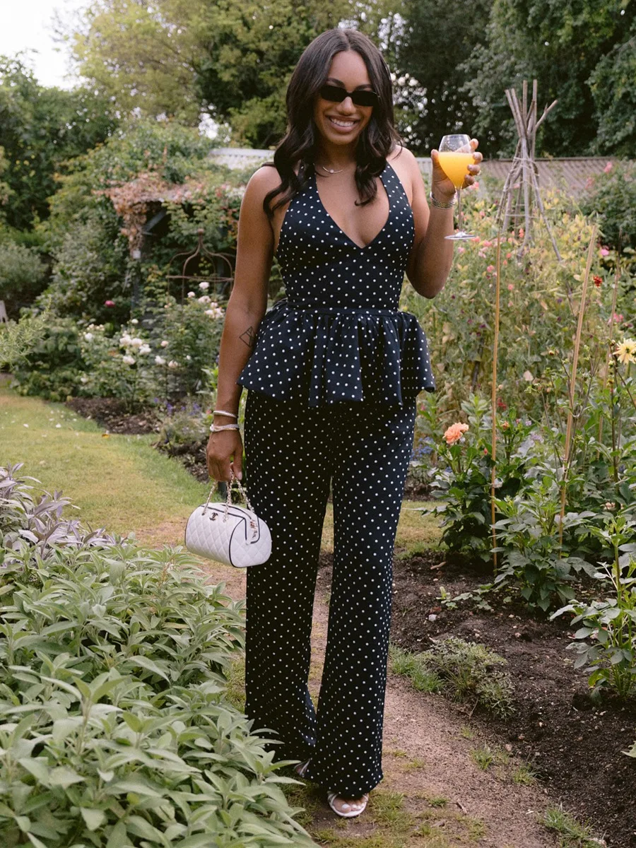 Ensemble pantalon imprimé à pois pour femmes – Image 8