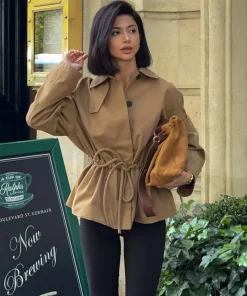 Ticketsx femmes veste courte manteaux nouveau revers ample à lacets bouton mince vestes Vintage automne Streetwear bureau vêtements d'extérieur pour femmes