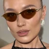 Nouvelles Lunettes de Soleil Tendance à Monture Triangulaire Fine