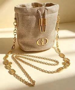 Sac seau Dior à texture tissée scintillante Femmes – Image 3