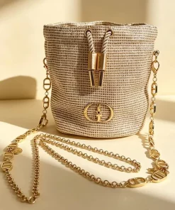 Sac seau Dior à texture tissée scintillante Femmes – Image 2
