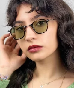 Lunettes de soleil carrées rétro Unisexe